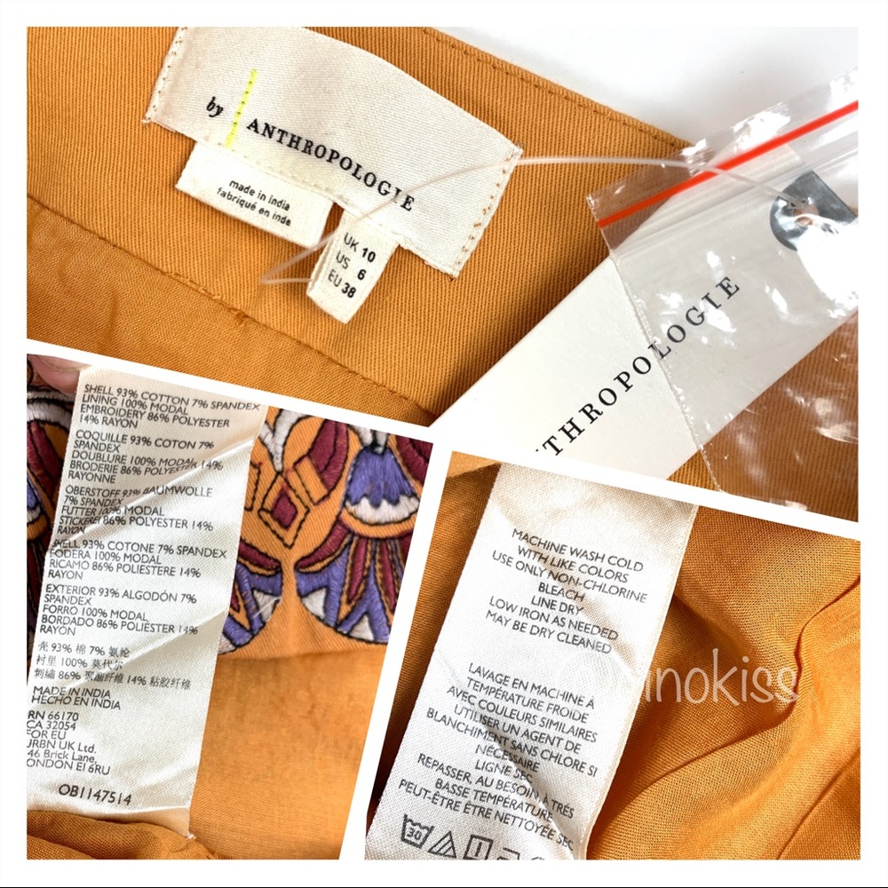 ANTHROPOLOGIE Krissy Embroidered Pencil Skirt - Picture 5 of 15